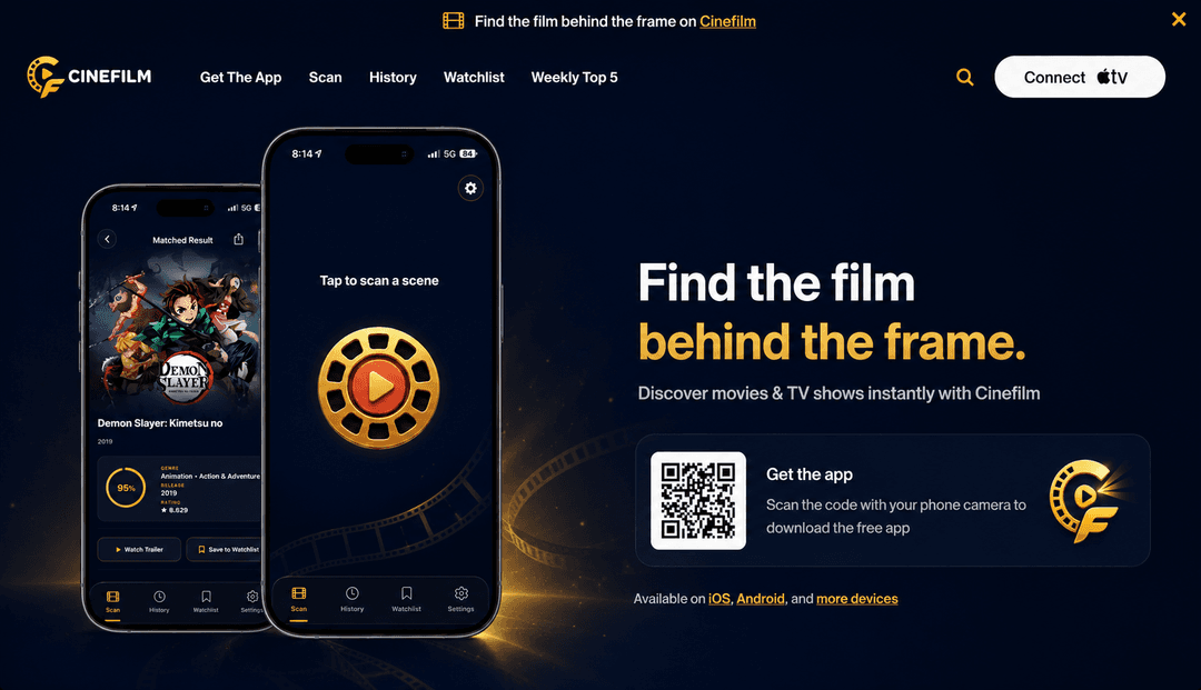 CineFilm matched result screen