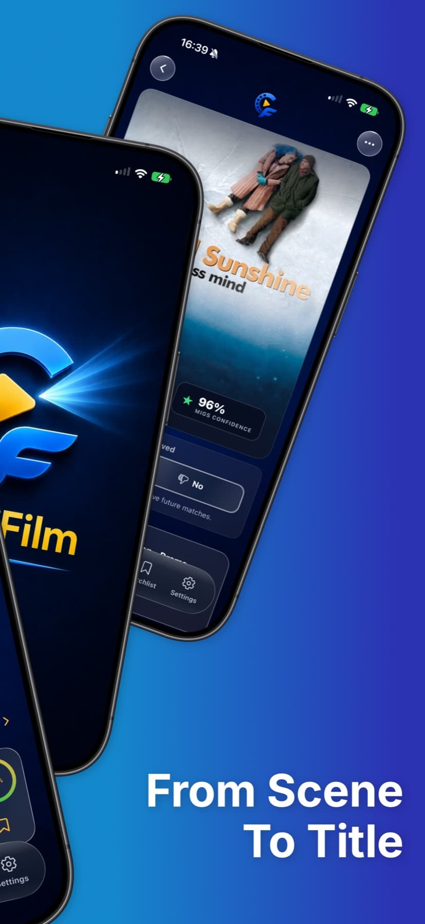 CineFilm turning a movie frame into a matched title